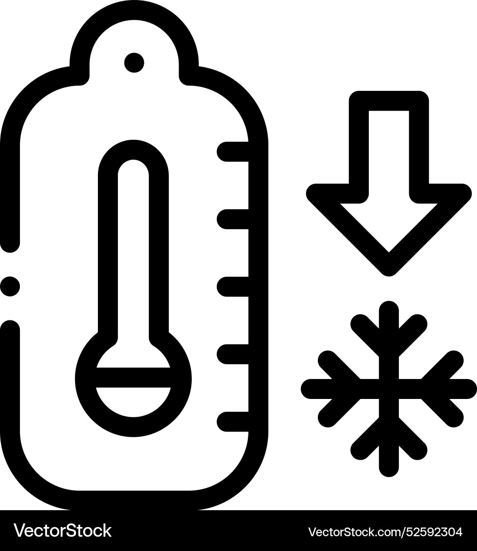Cold icon thin linear style design isolated Vector Image