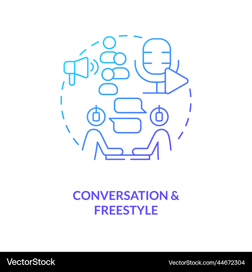 Conversation and freestyle blue gradient concept Conversation and freestyle blue gradient concept vector image