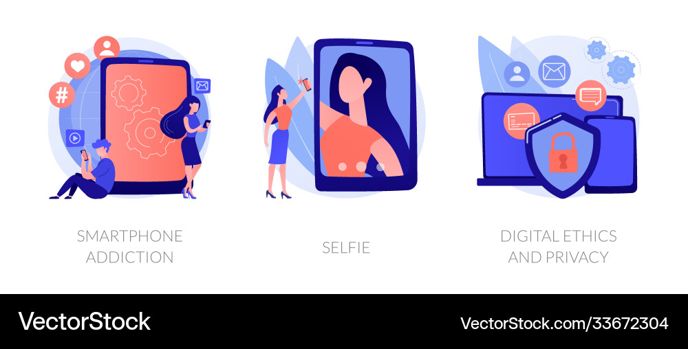 Digital behaviour abstract concept Vector Image