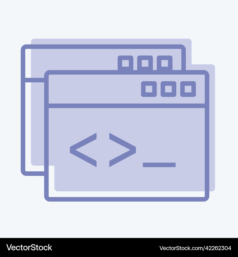 Icon custom coding suitable for programming Icon custom coding suitable for programming vector image