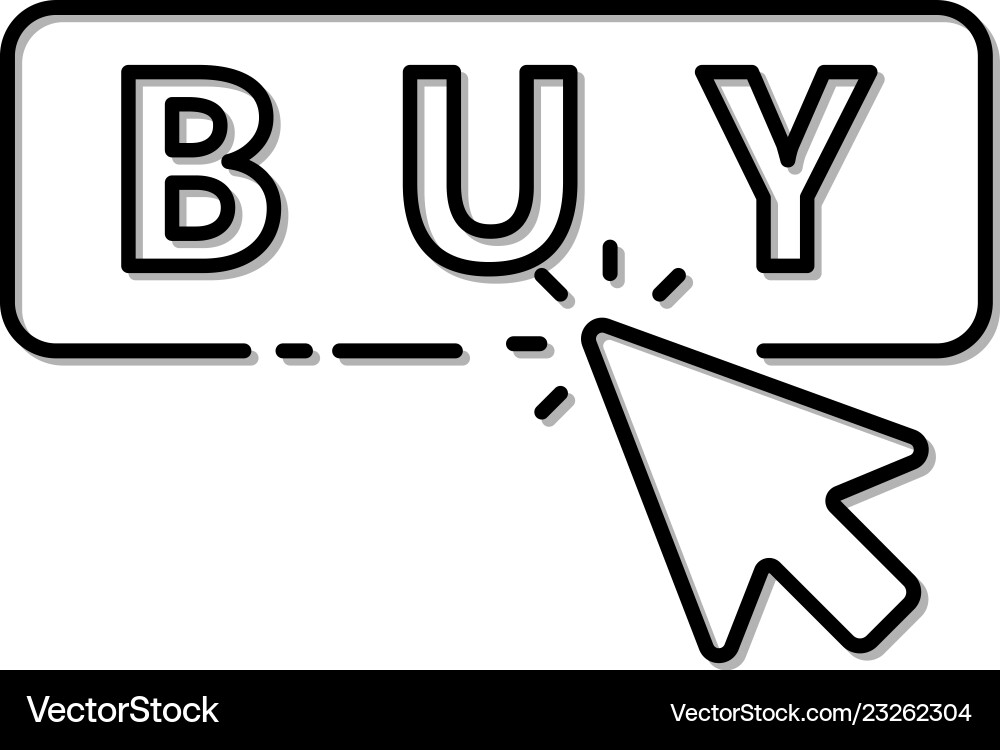 Icon mouse click on buy button Icon mouse click on buy button vector image
