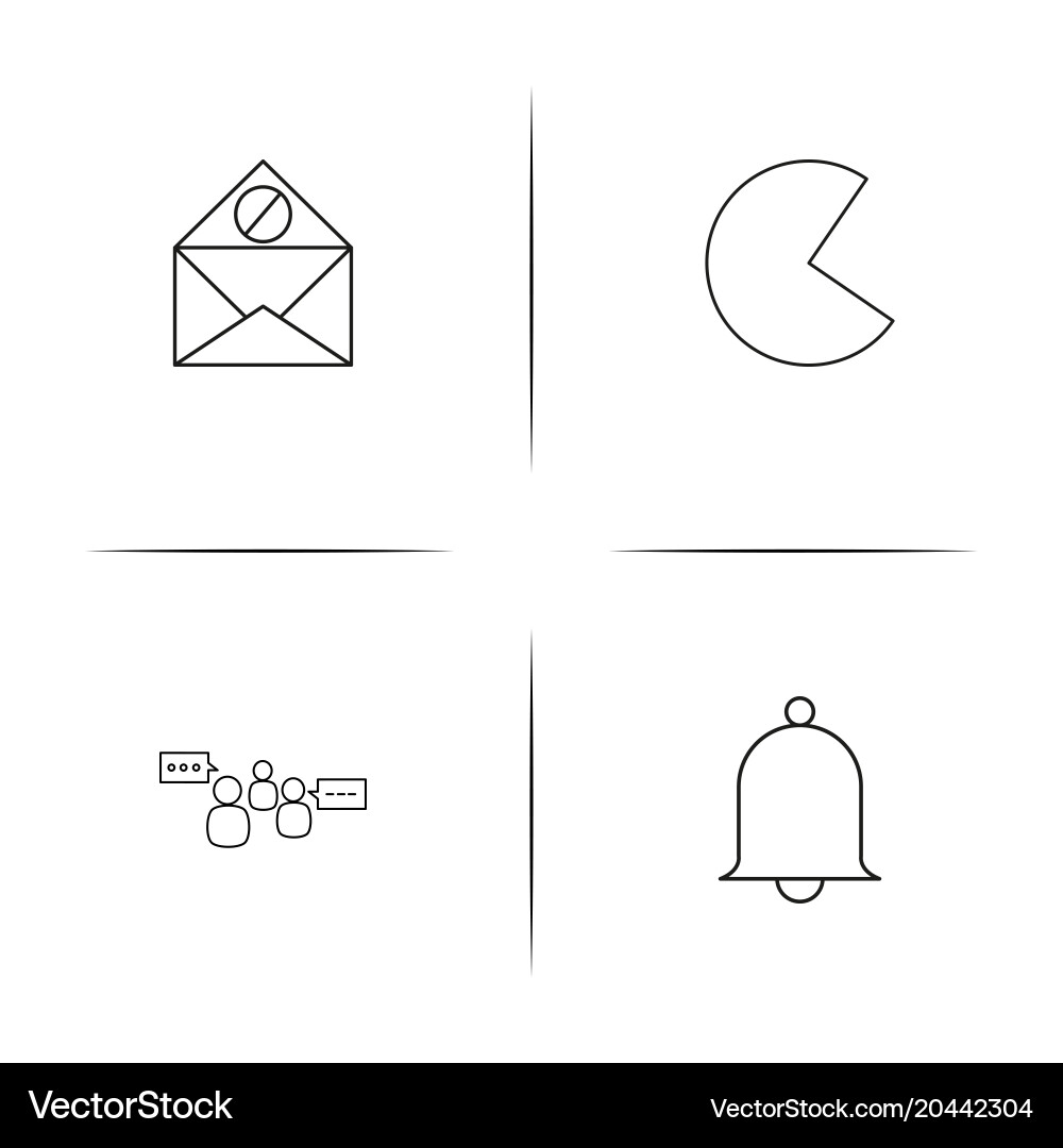 Internet of things simple linear icon setsimple Vector Image