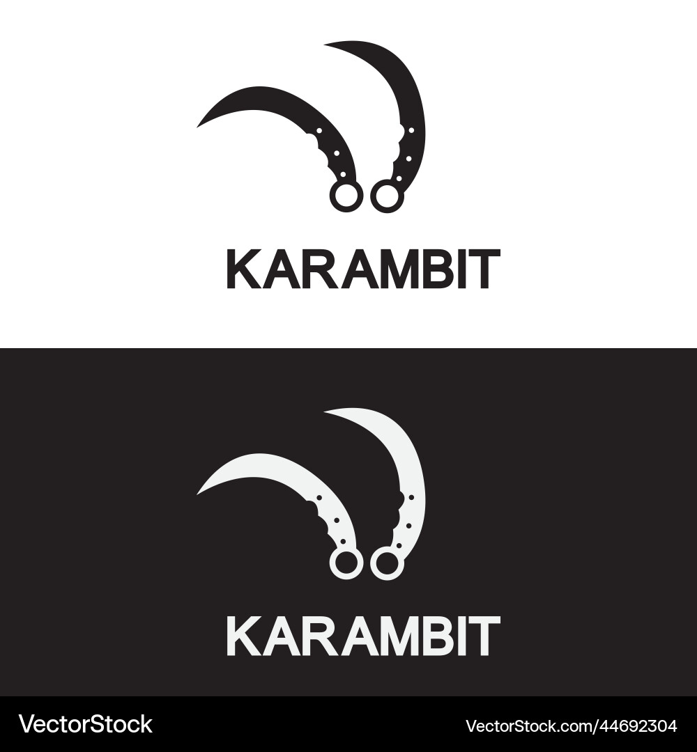 Karambit knife icon logo design template Vector Image