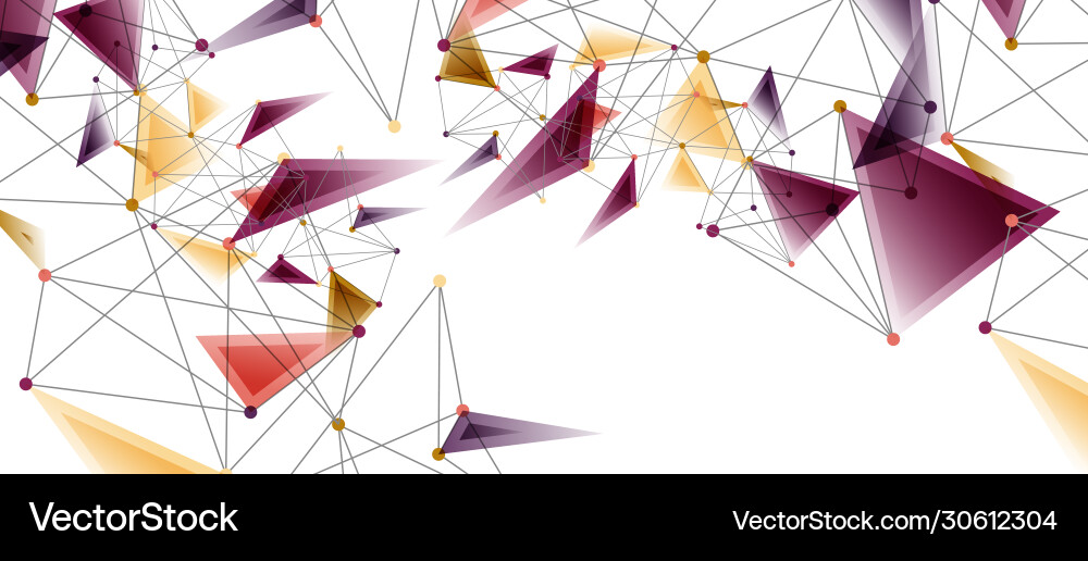 Line points connections triangular technology Line points connections triangular technology vector image