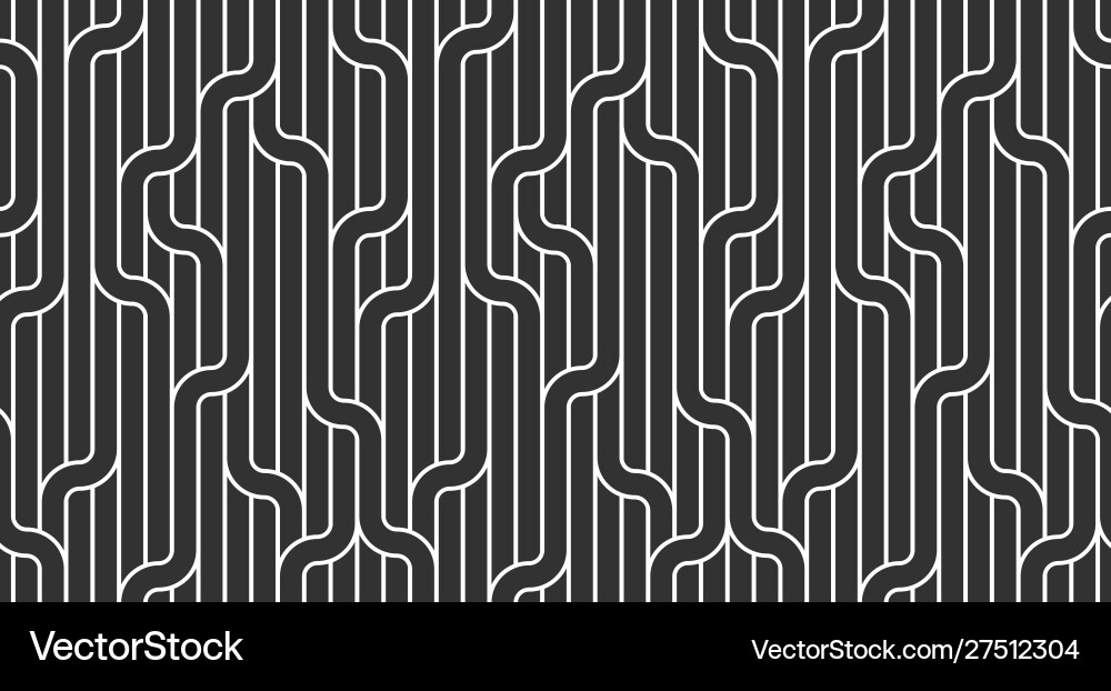 Linear seamless background with twisted lines Vector Image