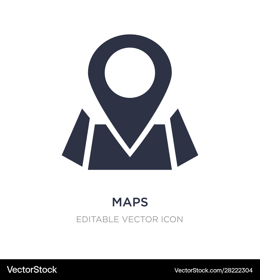 Maps icon on white background simple element from Maps icon on white background simple element from vector image