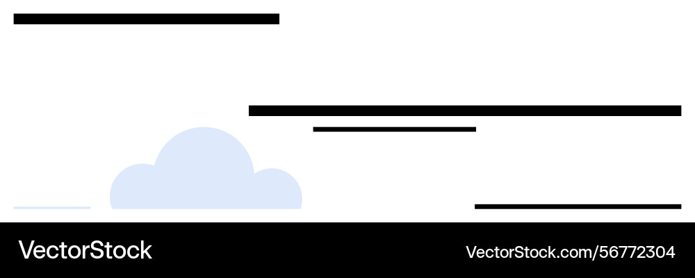 Minimalist cloud design with horizontal lines Minimalist cloud design with horizontal lines vector image