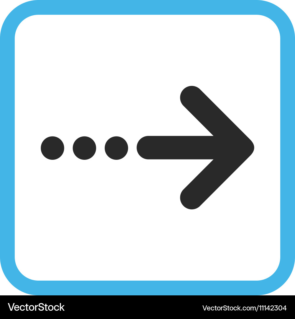 Send right icon in a frame Vector Image