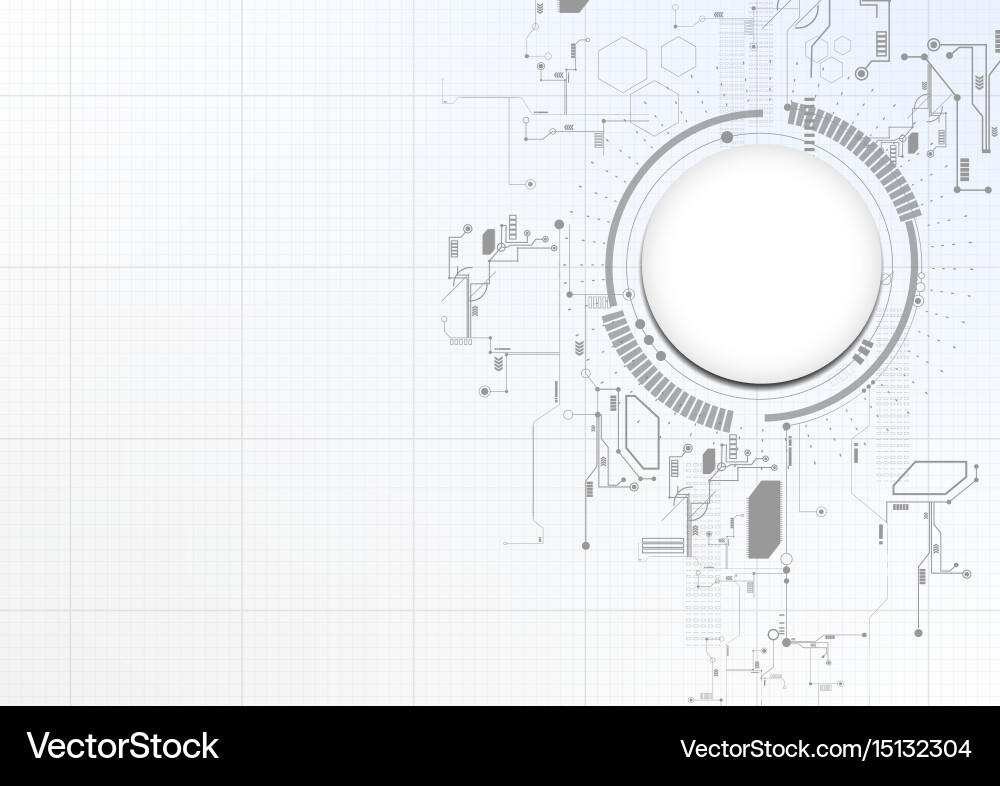 Technological abstract technical digital element vector image