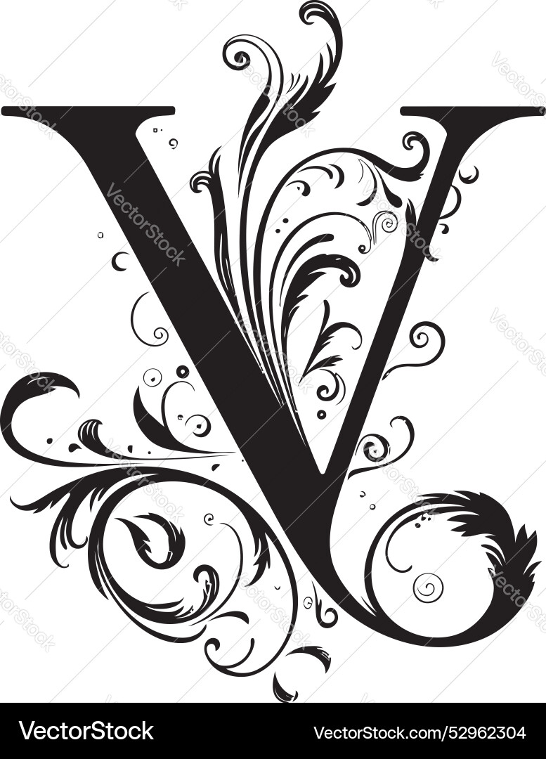 Vogue script trendy font v vivid patterns Vogue script trendy font v vivid patterns vector image
