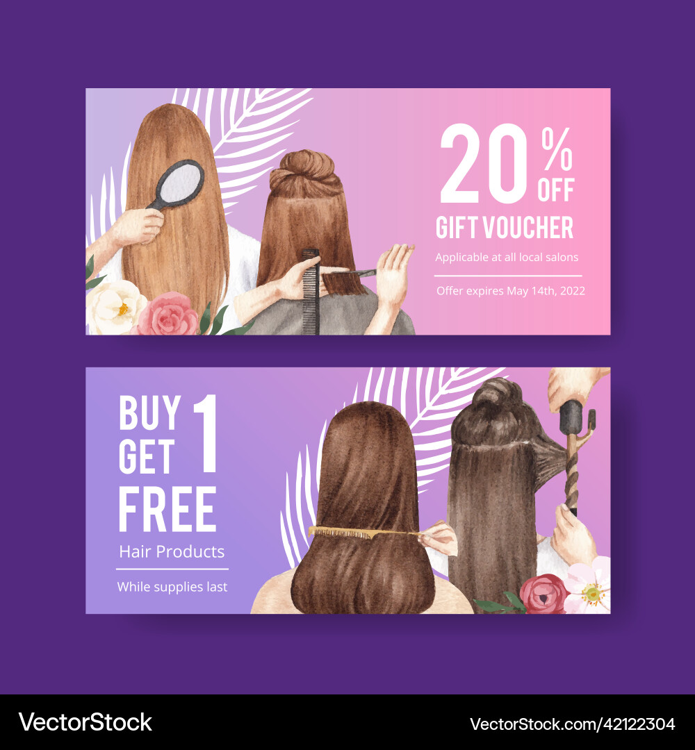 voucher-template-with-salon-hair-beauty-royalty-free-vector for Free Printable Hair Voucher Template Voucher template with salon hair beauty Royalty Free Vector for Free Printable Hair Voucher Template