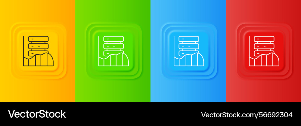 White server data web hosting icon isolated White server data web hosting icon isolated vector image