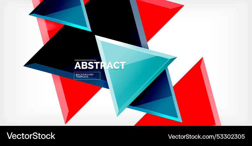 Abstract background - glossy triangles vector image