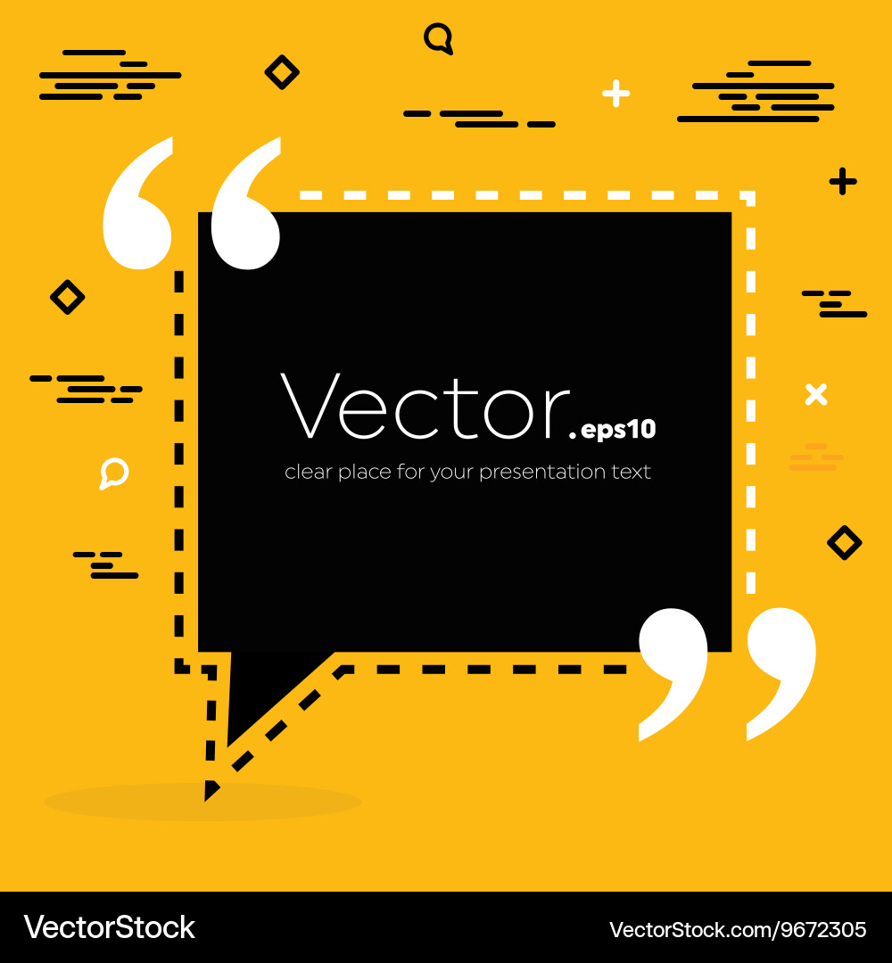 Abstract concept empty speech square quote Vector Image
