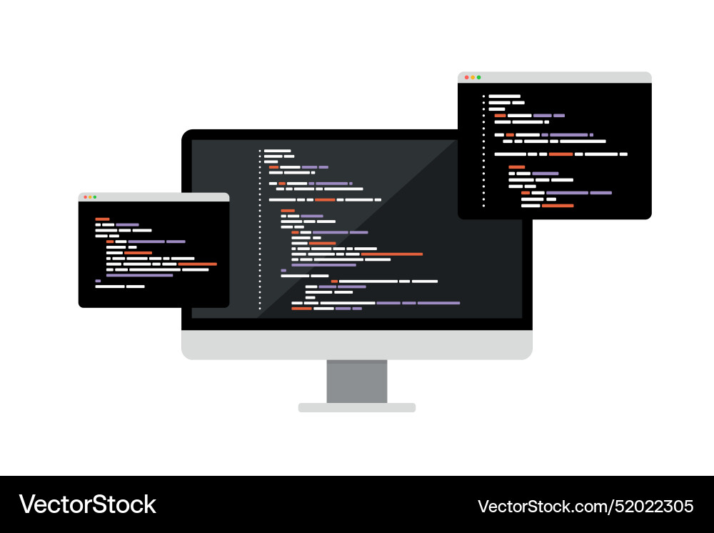 Concept of computer programming or developing Concept of computer programming or developing vector image