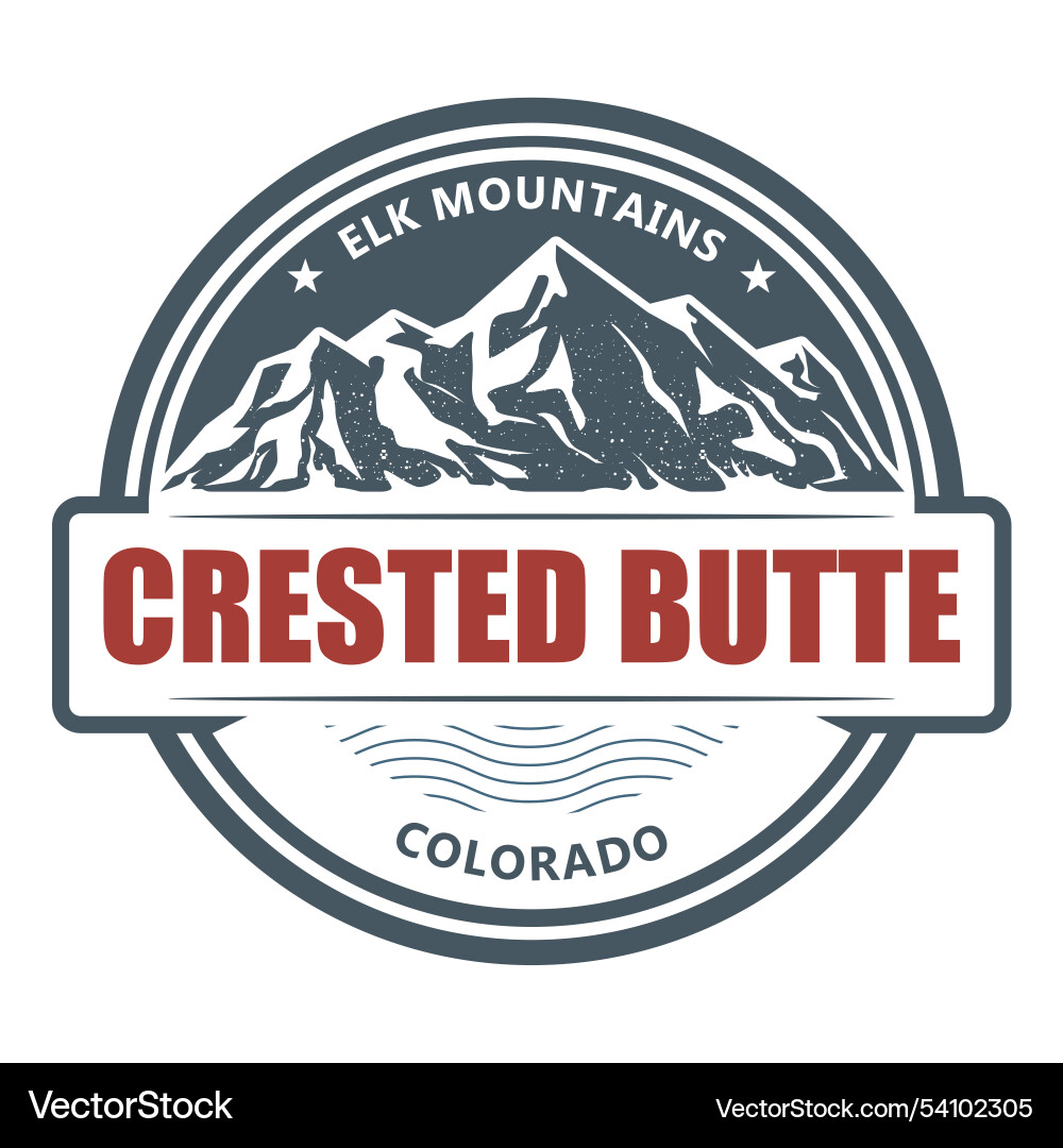 Crested Butte Resort Emblem Vector Image
