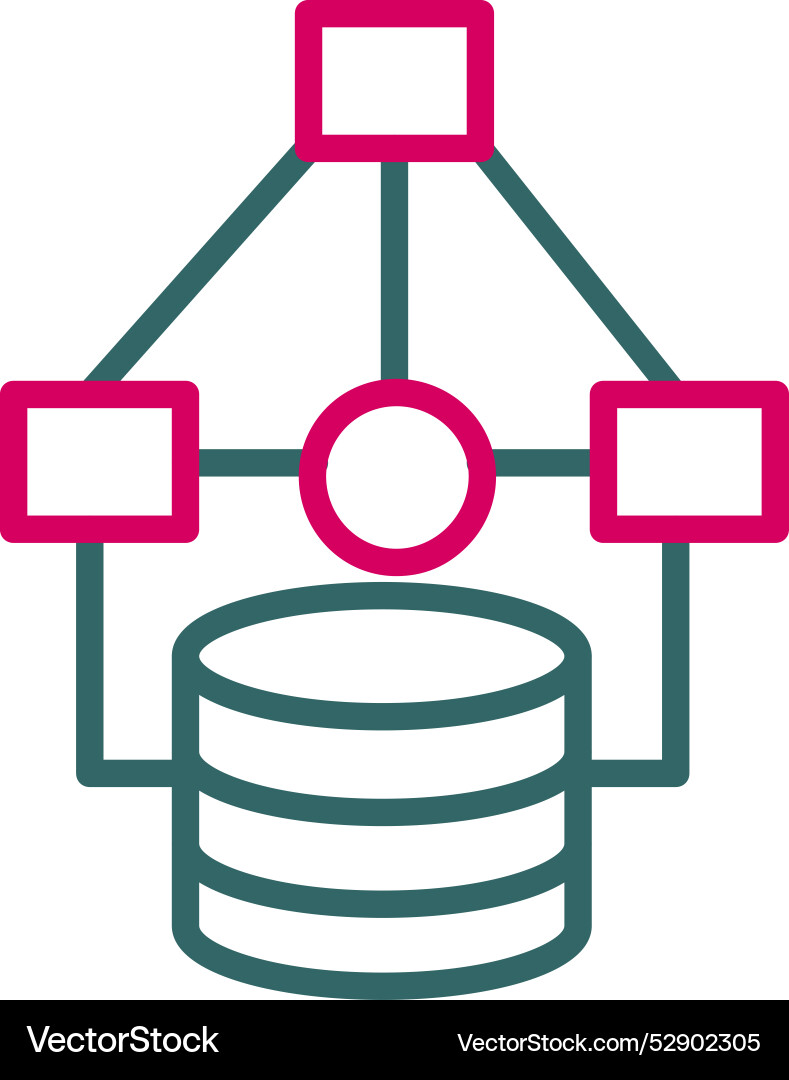 Data modelling icon design vector image