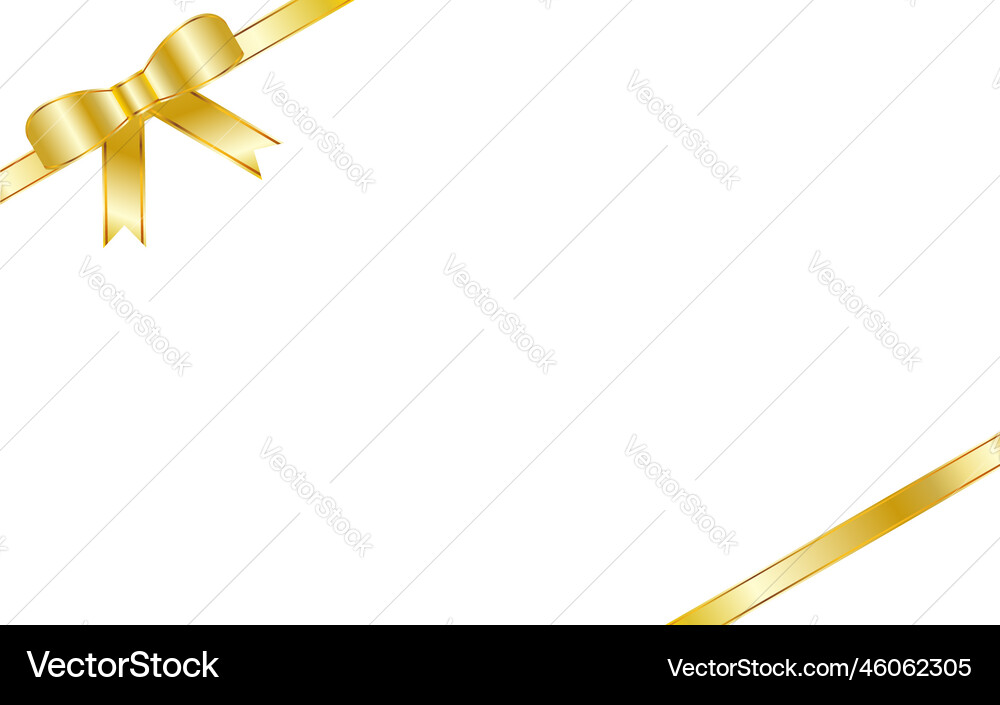 Gorgeous ribbon decoration frame with golden Vector Image