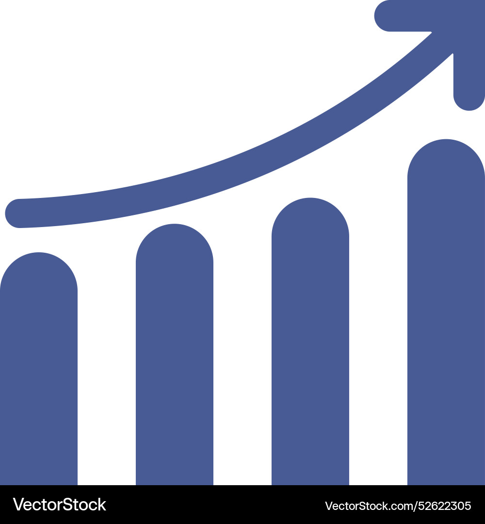 Growth icon for ui mobile apps and web vector image