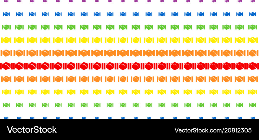 Handshake shape halftone spectral grid Handshake shape halftone spectral grid vector image