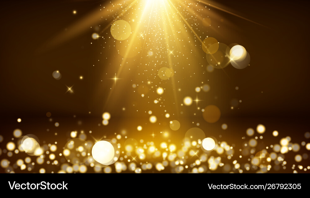 Lichtstrahlen und golden fallenden glitzernden Staub Lichtstrahlen und golden fallenden glitzernden Staub vektorbild