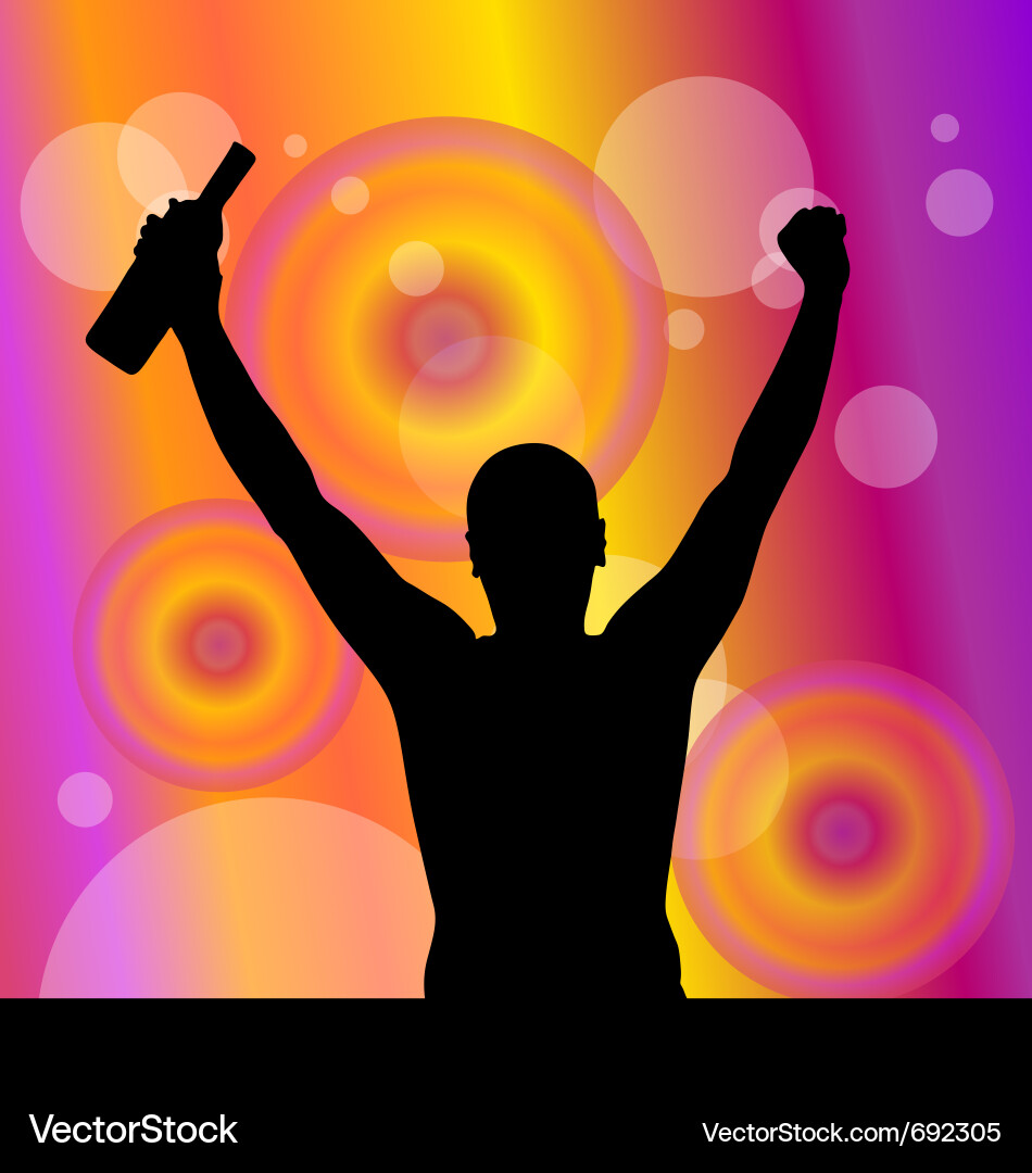 Man with a bottle Vector Image