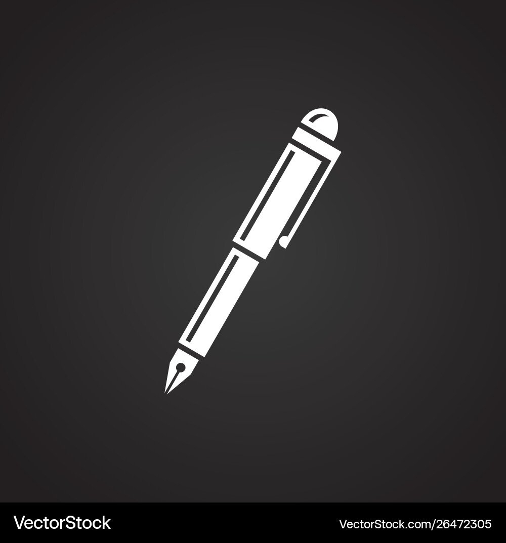 Pen icon on background for graphic and web design Pen icon on background for graphic and web design vector image