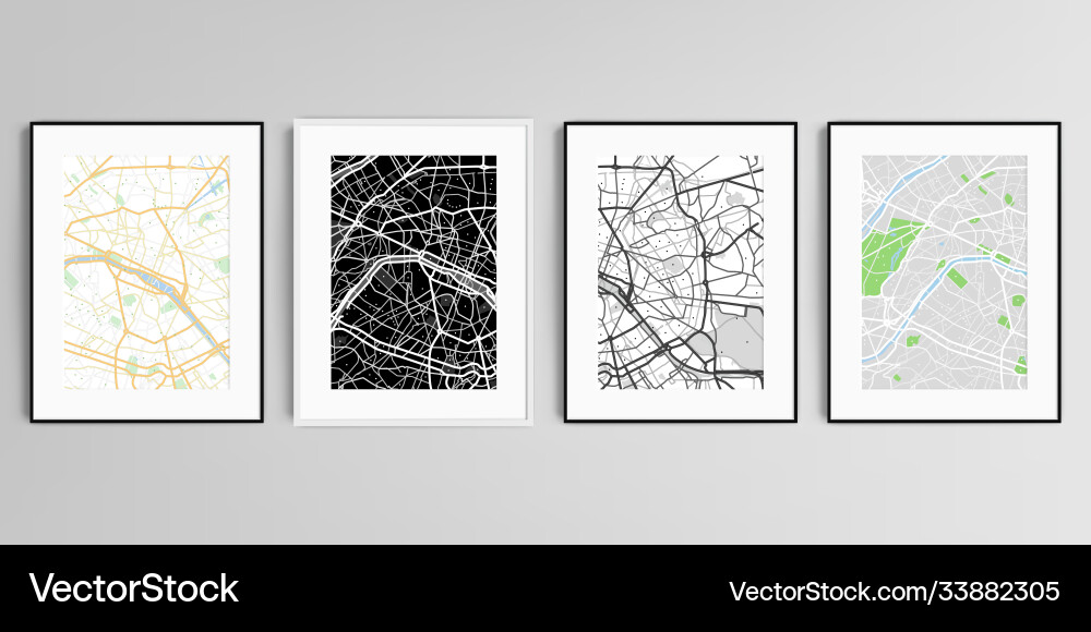 Realistic set picture frames in a4 Vector Image