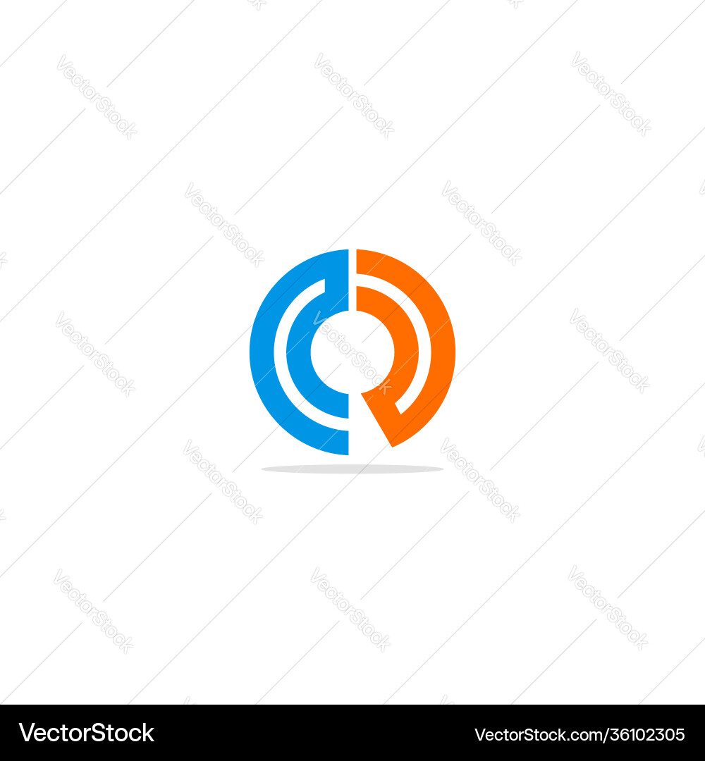 Round shape colored circle logo Royalty Free Vector Image
