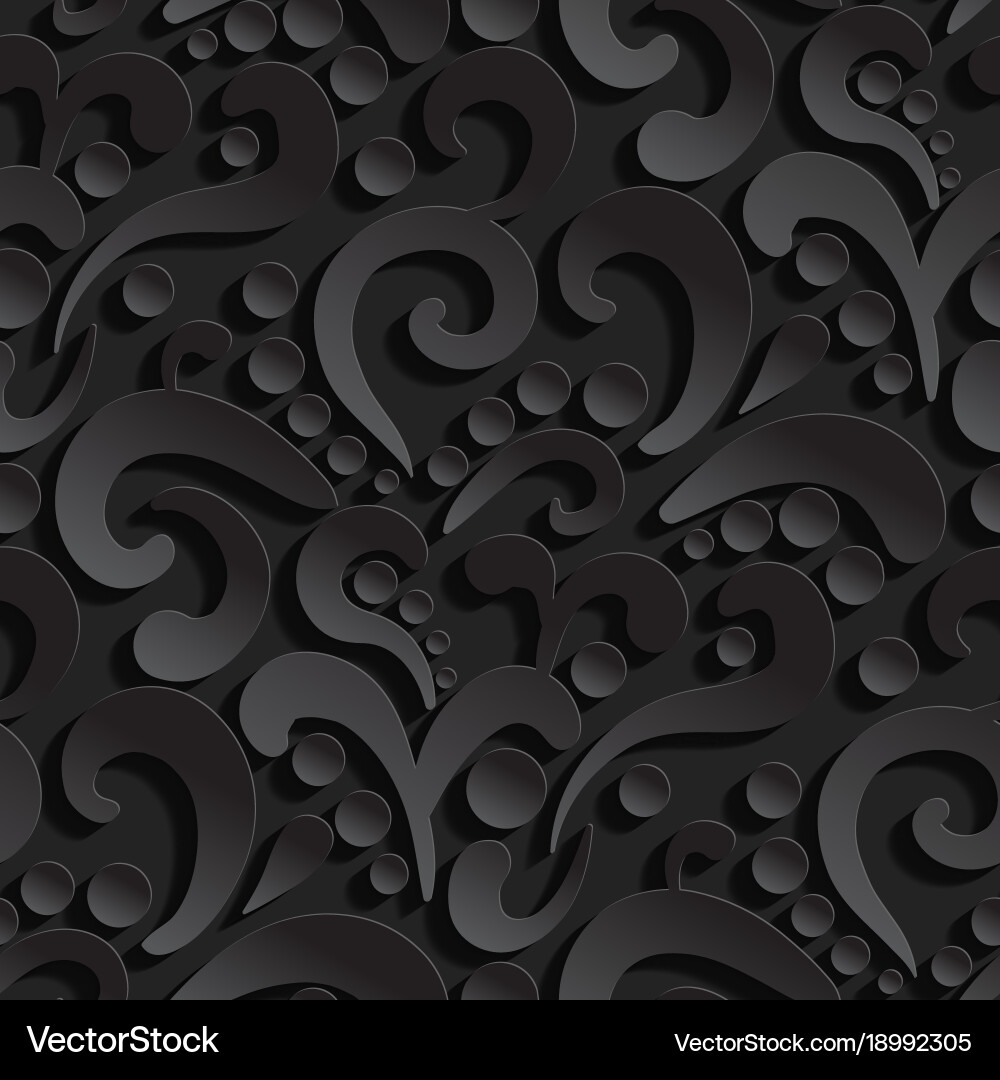 Seamless 3d pattern with abstract flourish design Vector Image