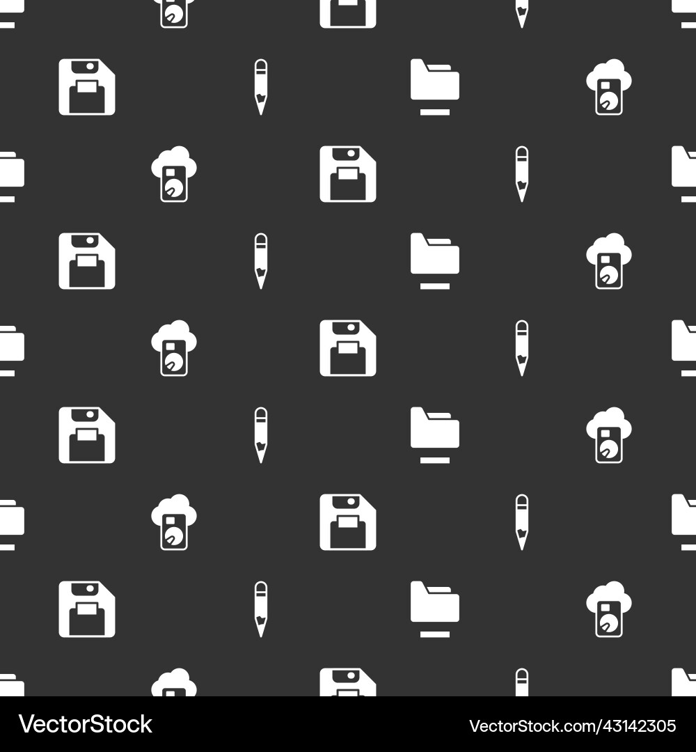 Set document folder cloud database floppy disk Set document folder cloud database floppy disk vector image