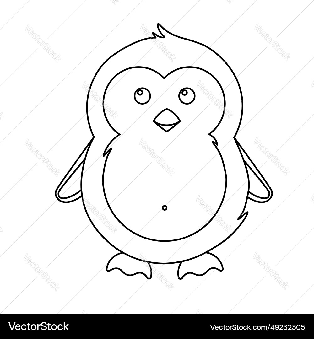 Simple of cute winter penguin for christmas Simple of cute winter penguin for christmas vector image