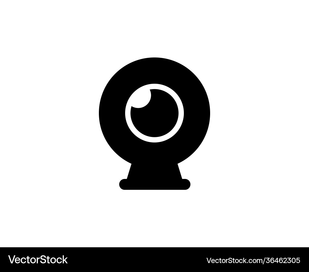 Web camera icon thin line for and mobile Web camera icon thin line for and mobile vector image