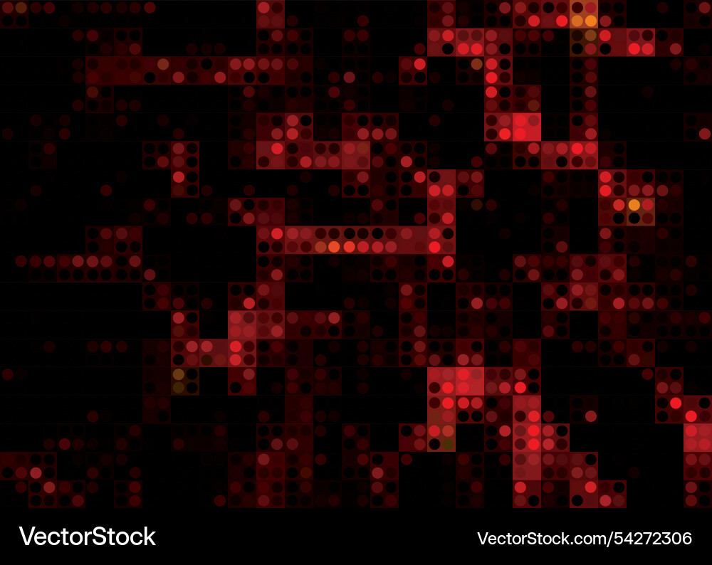 A close up of red and black image with many dots A close up of red and black image with many dots vector image