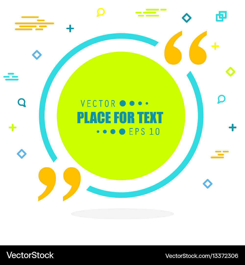 Abstract concept empty speech square quote Vector Image