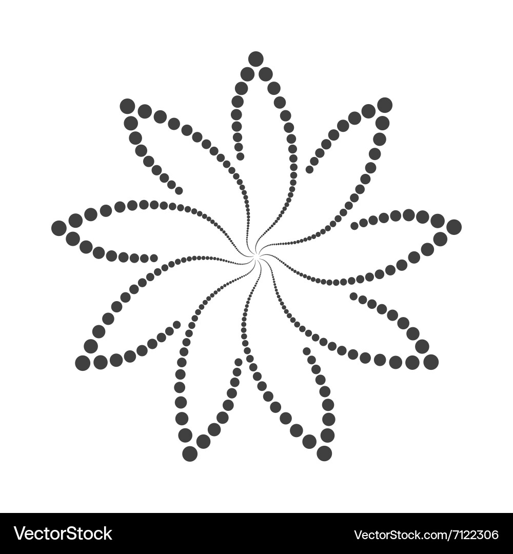 Abstract dotted shape design element vector image