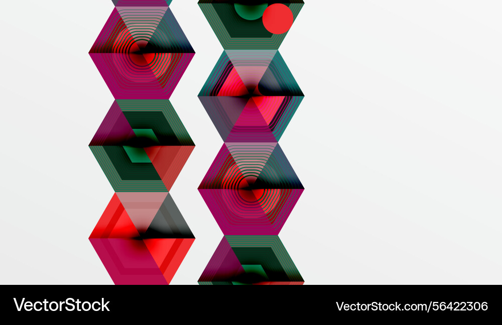 Abstract geometric pattern stacked shapes create Abstract geometric pattern stacked shapes create Vector Image