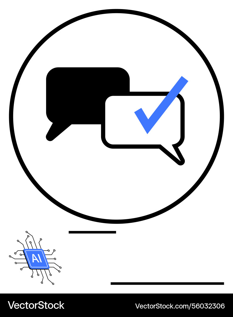 Ai-getriebene Kommunikation mit validierter Messaging Ai-getriebene Kommunikation mit validierter Messaging vektorbild