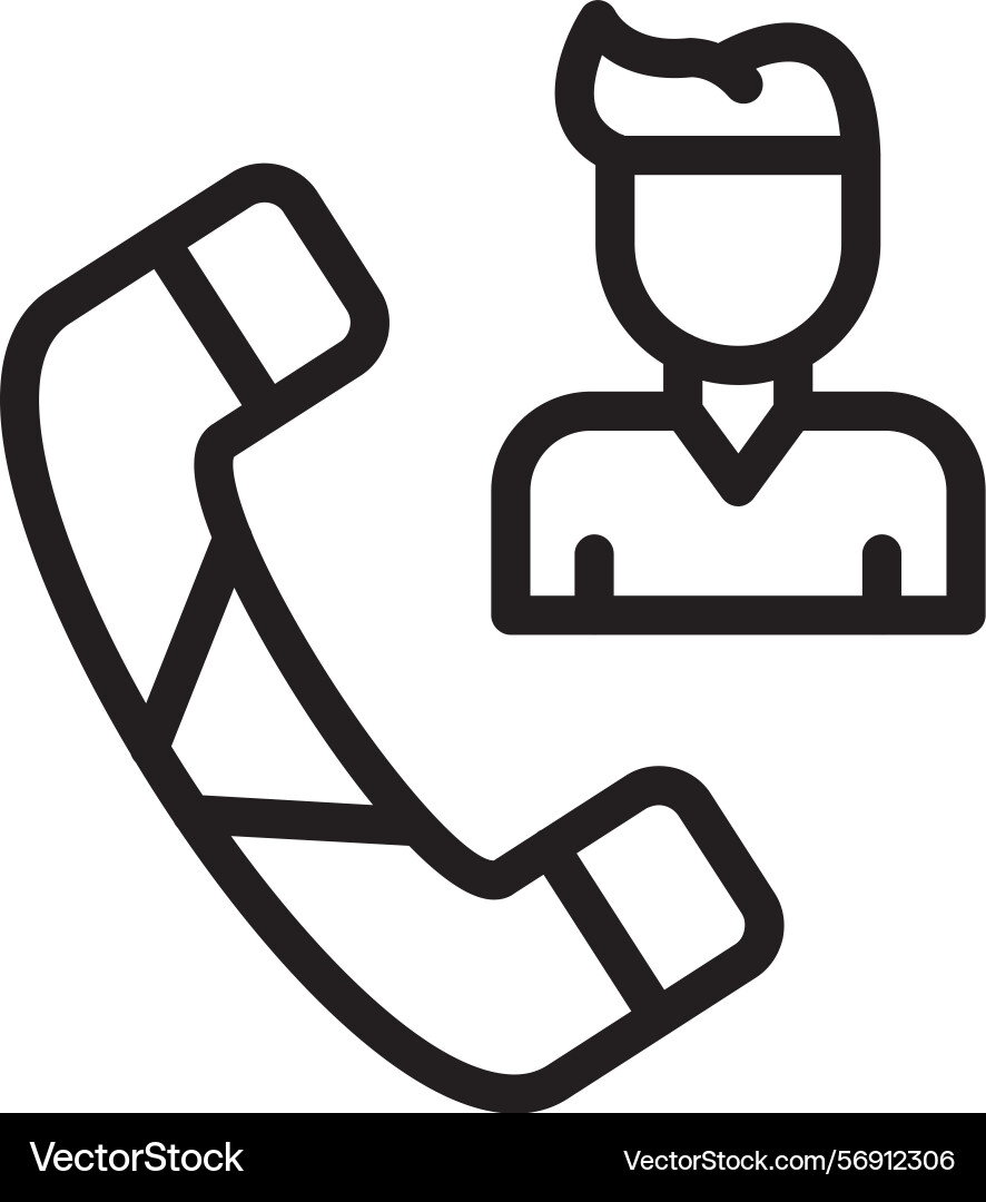 Call queue linear style icon design vector image