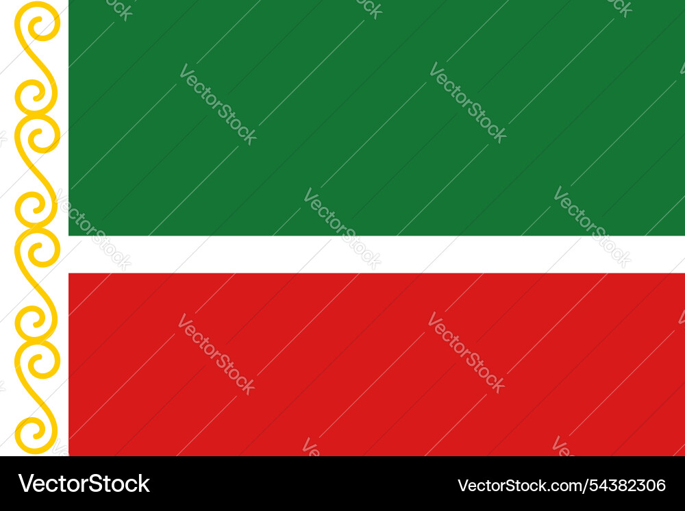 Chechen flag pattern background Vector Image