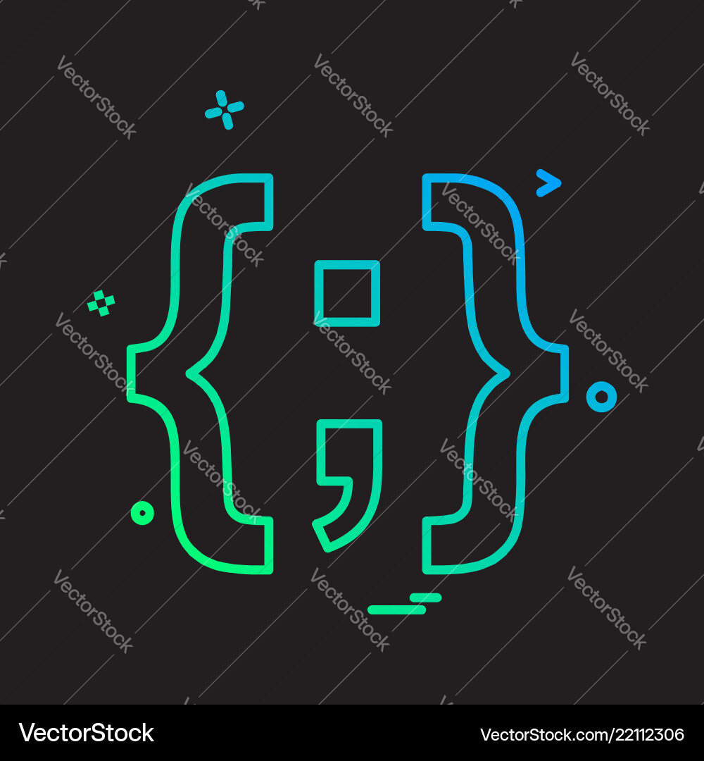 Code icon design Code icon design vector image