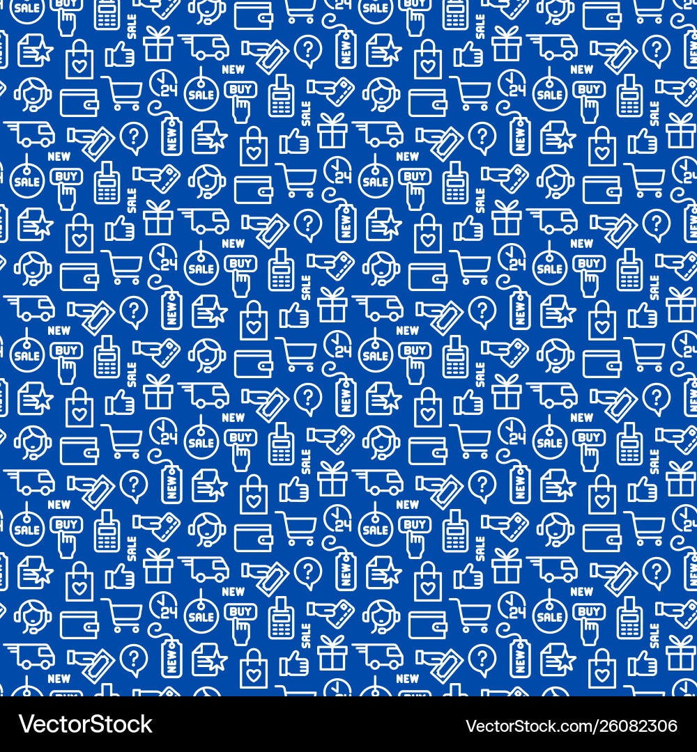 E-commerce Shop Pattern Vector Image