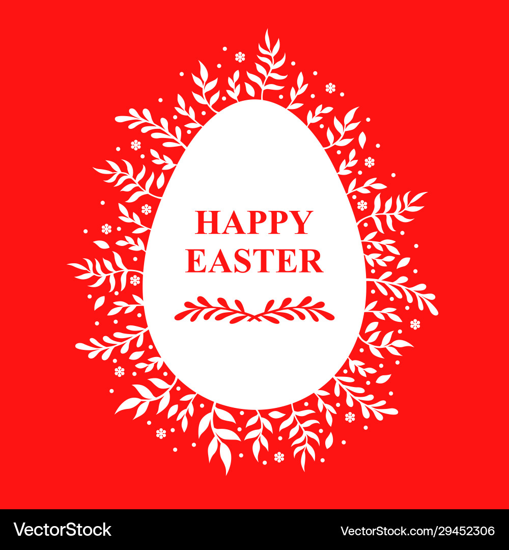 Easter Branch Eggs Vector Image