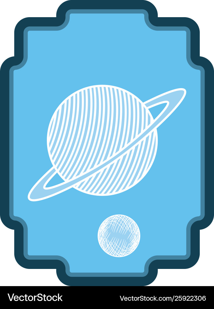 Frame with planet solar system Frame with planet solar system Vector Image