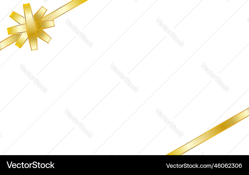 Gorgeous ribbon decoration frame with golden Gorgeous ribbon decoration frame with golden vector image