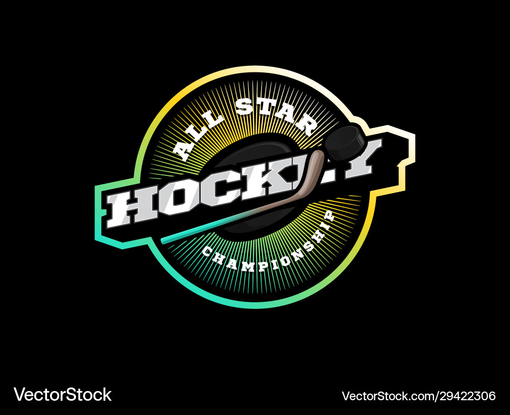 Hockey sport logo modern professional sport Hockey sport logo modern professional sport vektorbild