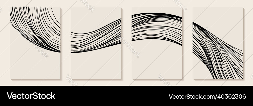 Modern abstract design template with linear Modern abstract design template with linear vector image