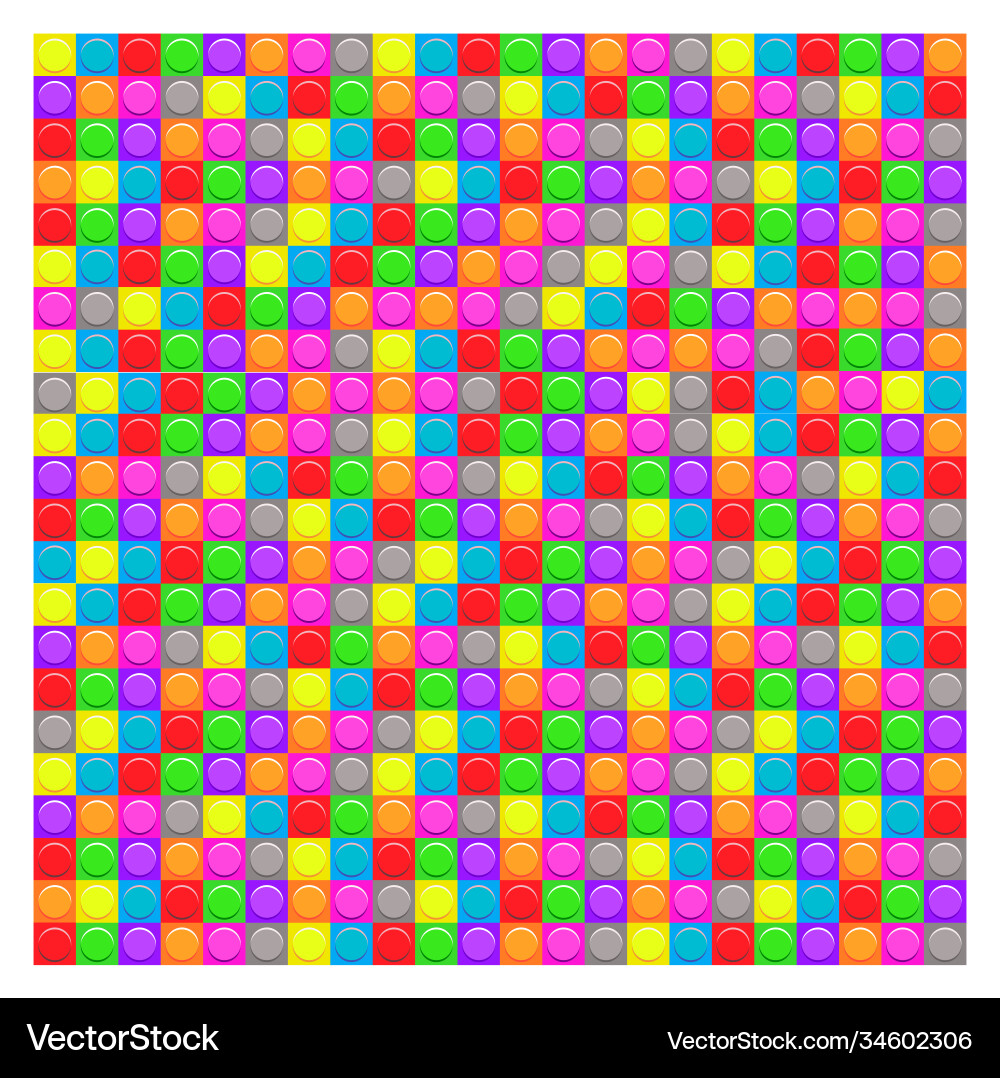 Seamless pattern with plastic construction blocks Seamless pattern with plastic construction blocks vector image