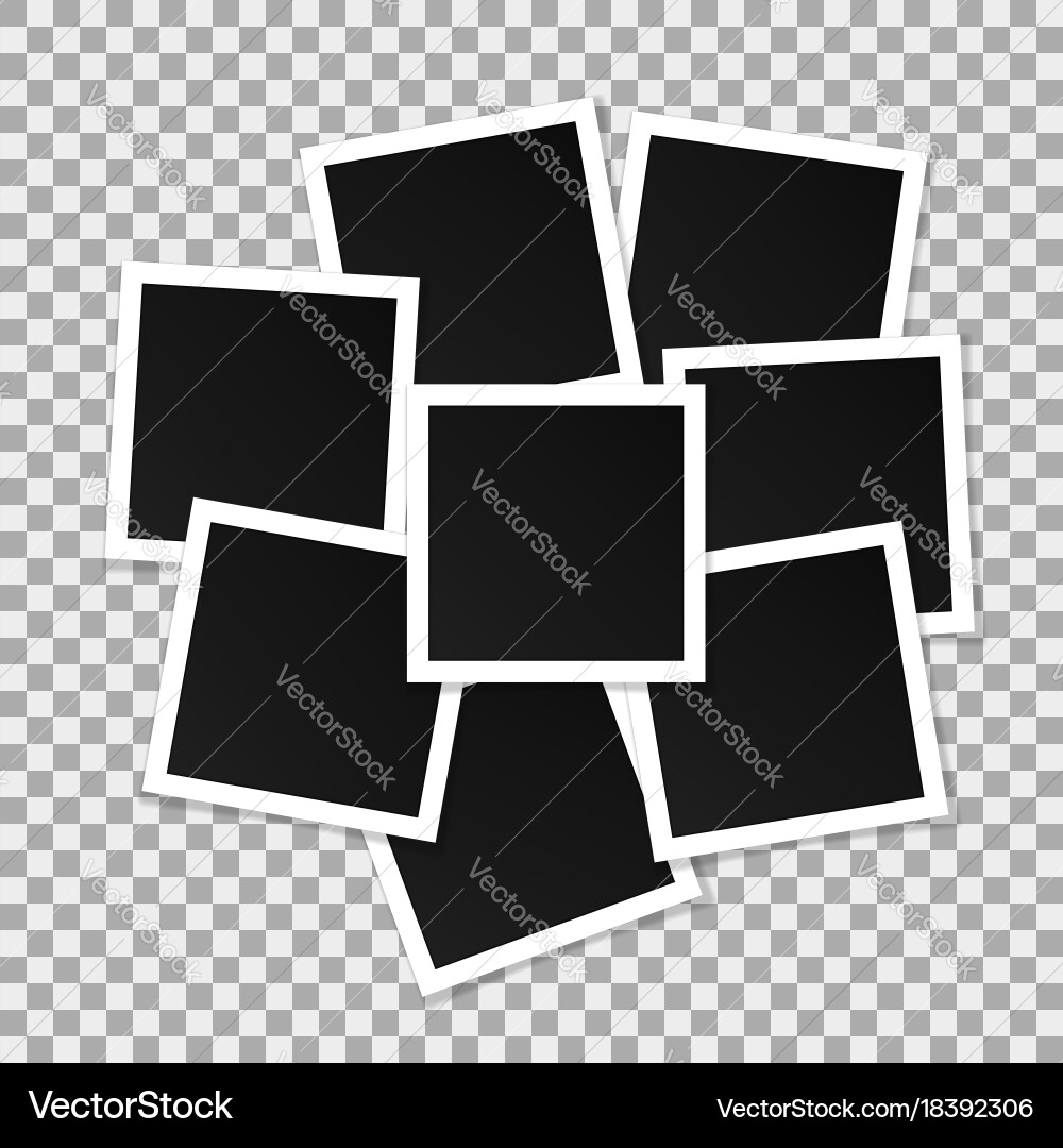 Square Photo Frames Collage vector image