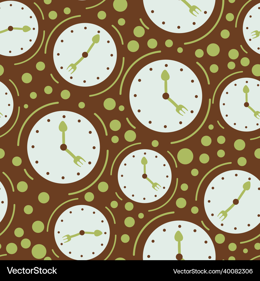 Time clocks seamless pattern Vector Image
